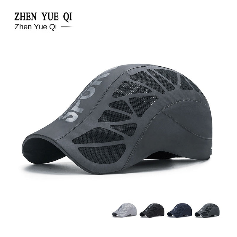 Letters Forward Hat Men's Breathable Mesh Sunshade Quick-drying Cap Outdoor Sunscreen Cap