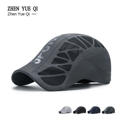 Letters Forward Hat Men's Breathable Mesh Sunshade Quick-drying Cap Outdoor Sunscreen Cap